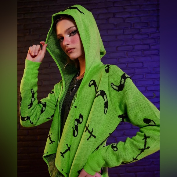 Disney Villians Oogie Boogie Glow-In-The-Dark Drape Cardigan - Picture 1 of 5